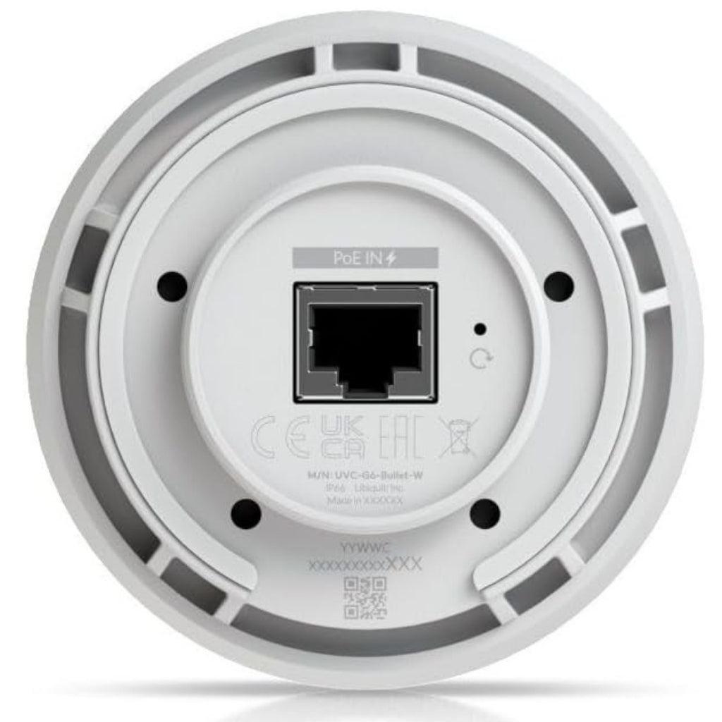 Ubiquiti UniFi Protect 4K PoE Bullet Camera | UVC-G6-Bullet-W Security Camera Ubiquiti