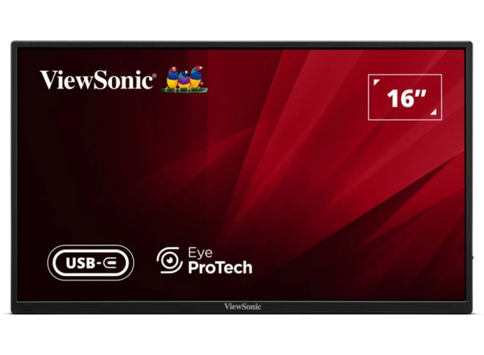 ViewSonic VA1650 16” 60Hz Full HD USB-C Lightweight Portable Monitor Portable Monitor ViewSonic