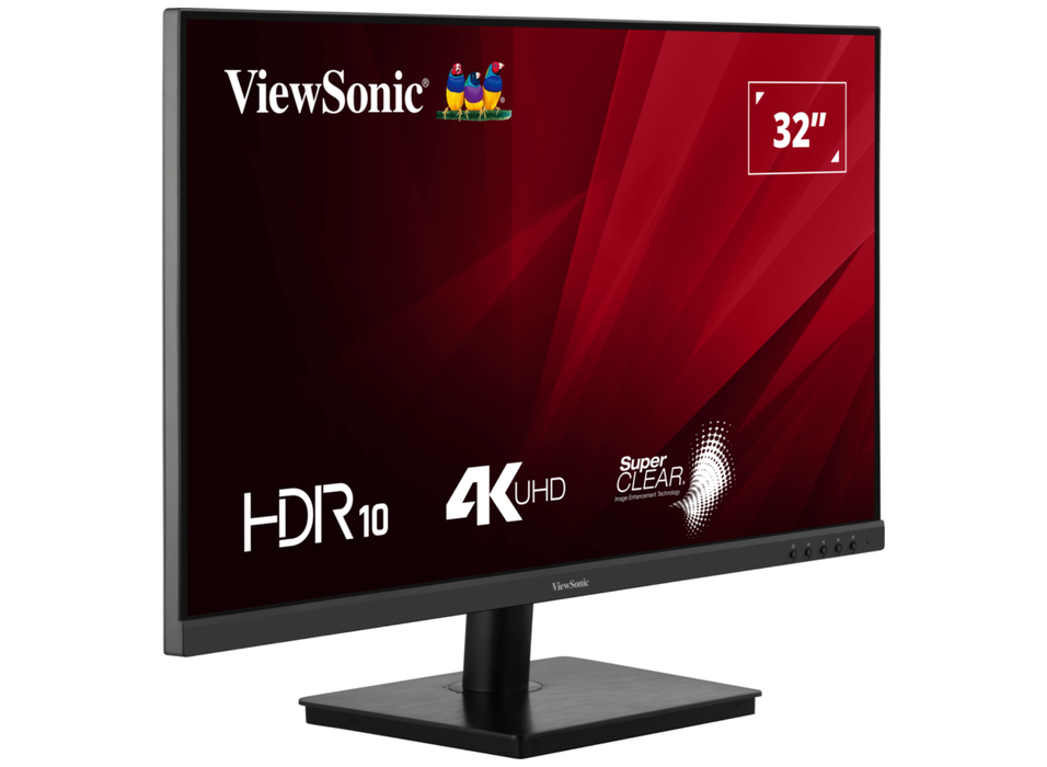ViewSonic VA3208-4K-HD 32” 4K UHD Monitor with HDR 10 and Dual HDMI and DisplayPort Desktop Monitor ViewSonic
