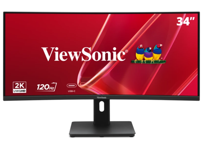 ViewSonic VA3420C-2 34” 120Hz UWQHD Curved Monitor with KVM Switch Desktop Monitor ViewSonic