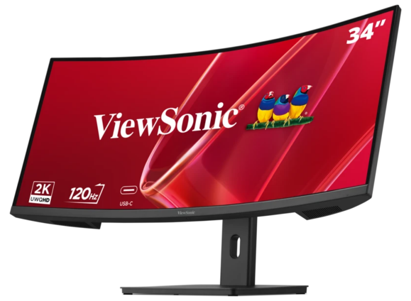 ViewSonic VA3420C-2 34” 120Hz UWQHD Curved Monitor with KVM Switch Desktop Monitor ViewSonic