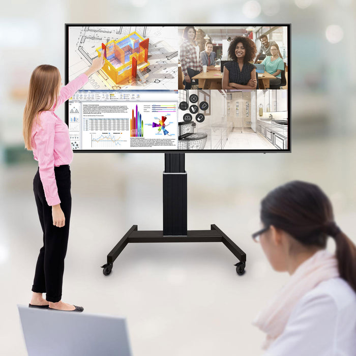 ViewSonic VB-CNM-001 Motorised Height Adjustable Trolley For 42"-100" Displays ViewSonic Multimedia Carts & Stands ViewSonic