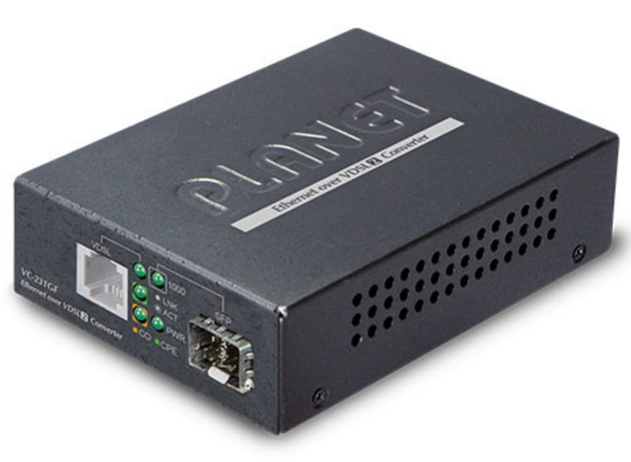 Planet 1-Port 1000BASE-X SFP + 1-Port RJ11 VDSL2 Converter | VC-231GF Adapter / Converter Planet