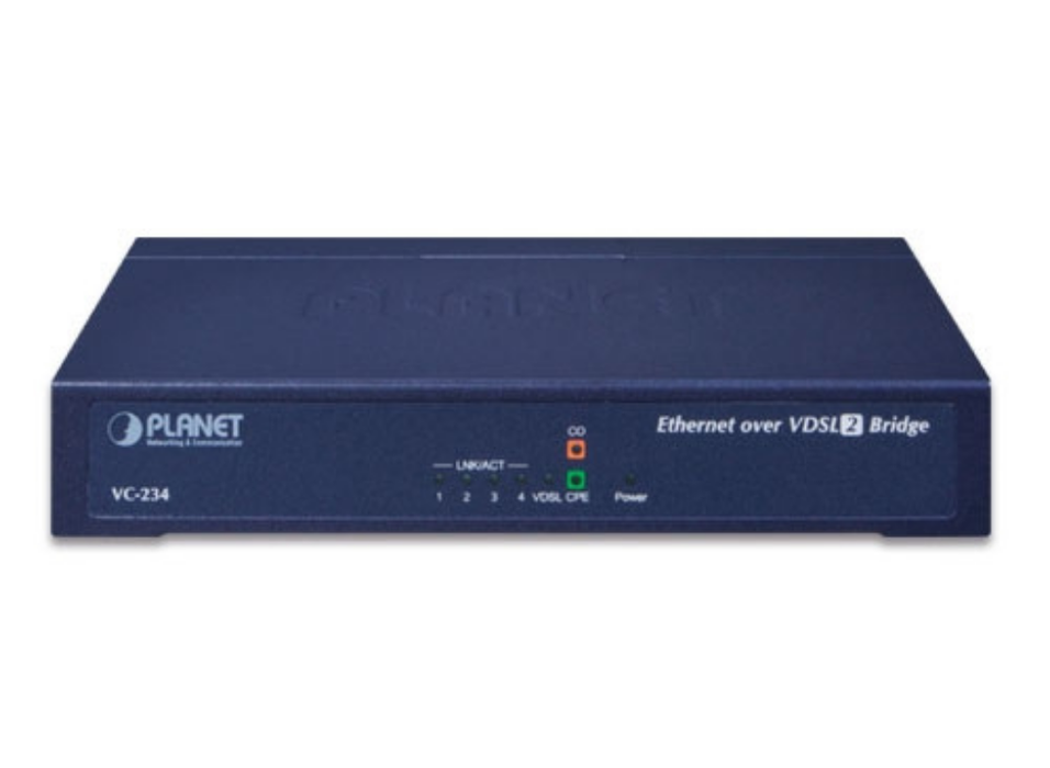 Planet 4-Port Ethernet over VDSL2 Bridge (Profile 30a) | VC-234 Planet Bridges & Repeaters Planet
