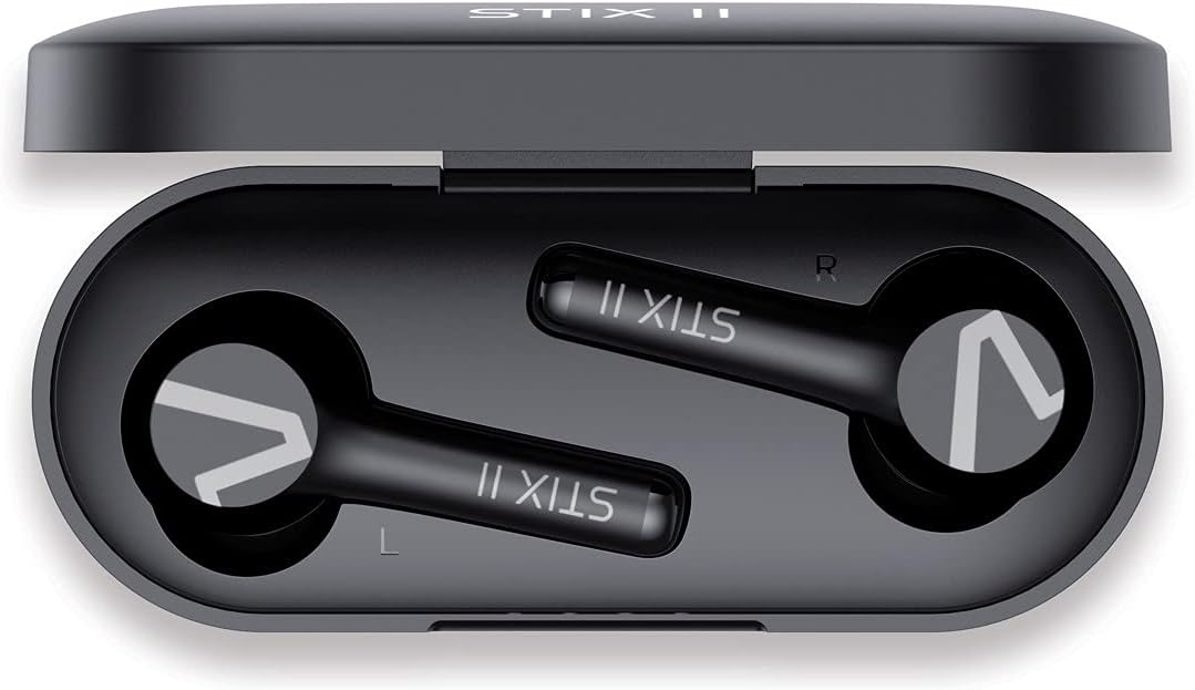 Veho STIX II True Wireless Earphones Carbon Black | VEP-210-STIX2-B Headset Veho