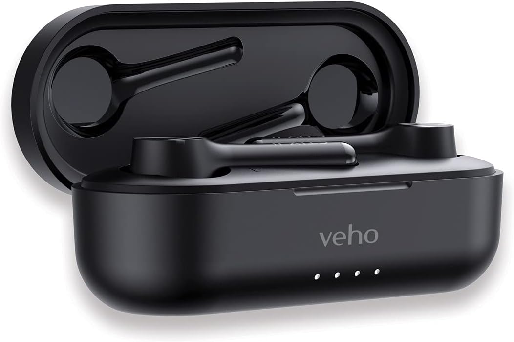 Veho STIX II True Wireless Earphones Carbon Black | VEP-210-STIX2-B