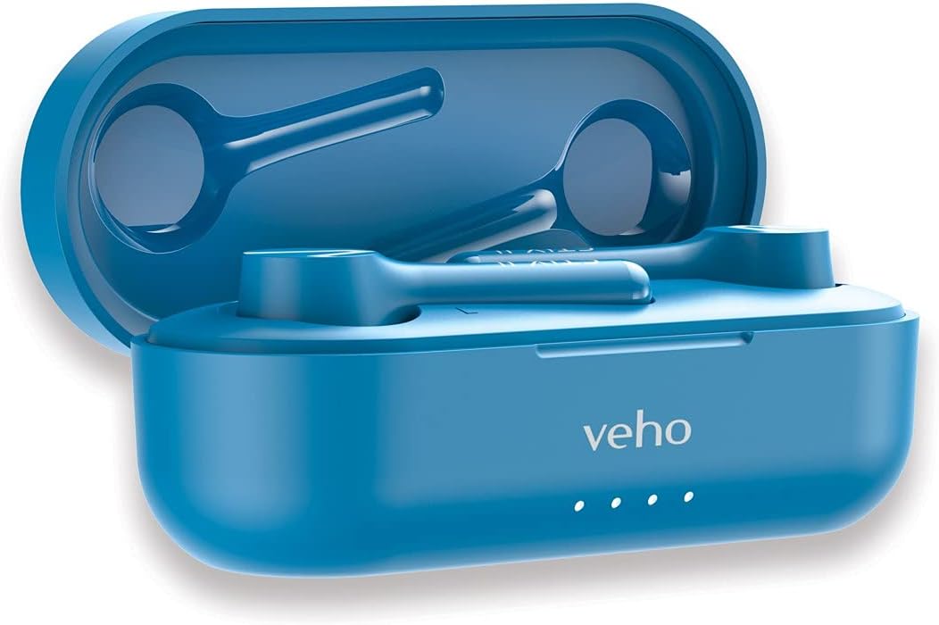 Veho STIX II True Wireless Earphones – Aqua Blue | VEP-211-STIX2-A