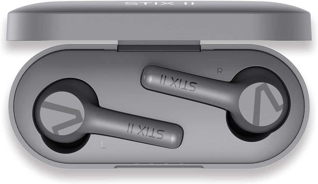 Veho STIX II True Wireless Earphones – Platinum Grey | VEP-212-STIX2-G Headset Veho
