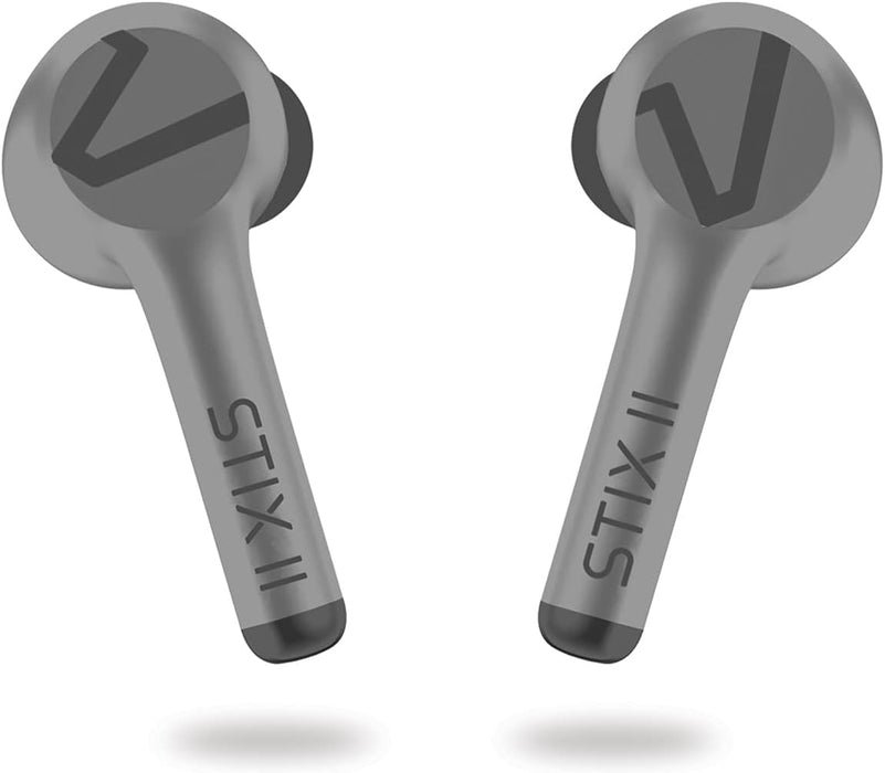 Veho STIX II True Wireless Earphones – Platinum Grey | VEP-212-STIX2-G