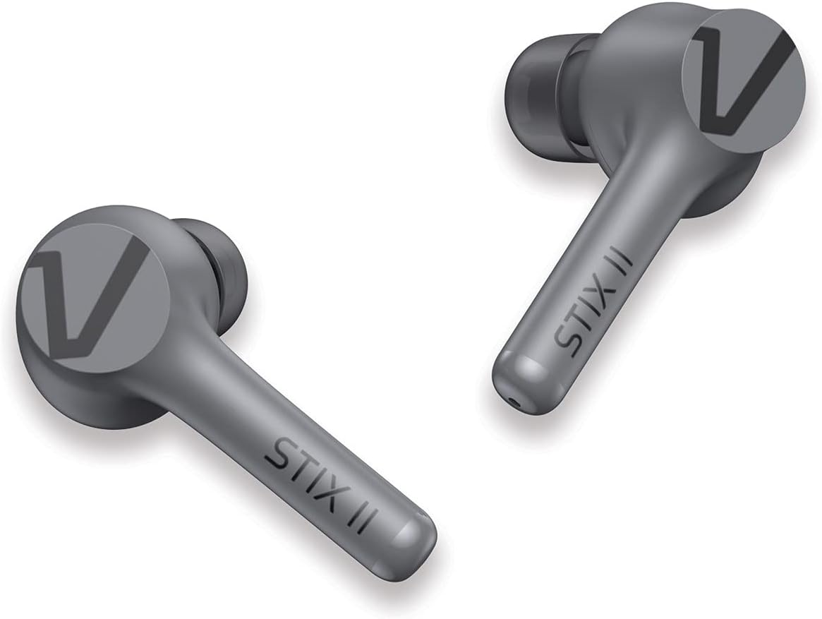 Veho STIX II True Wireless Earphones – Platinum Grey | VEP-212-STIX2-G Headset Veho