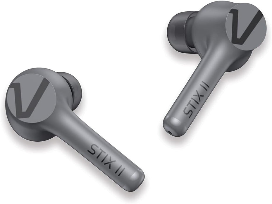 Veho STIX II True Wireless Earphones – Platinum Grey | VEP-212-STIX2-G