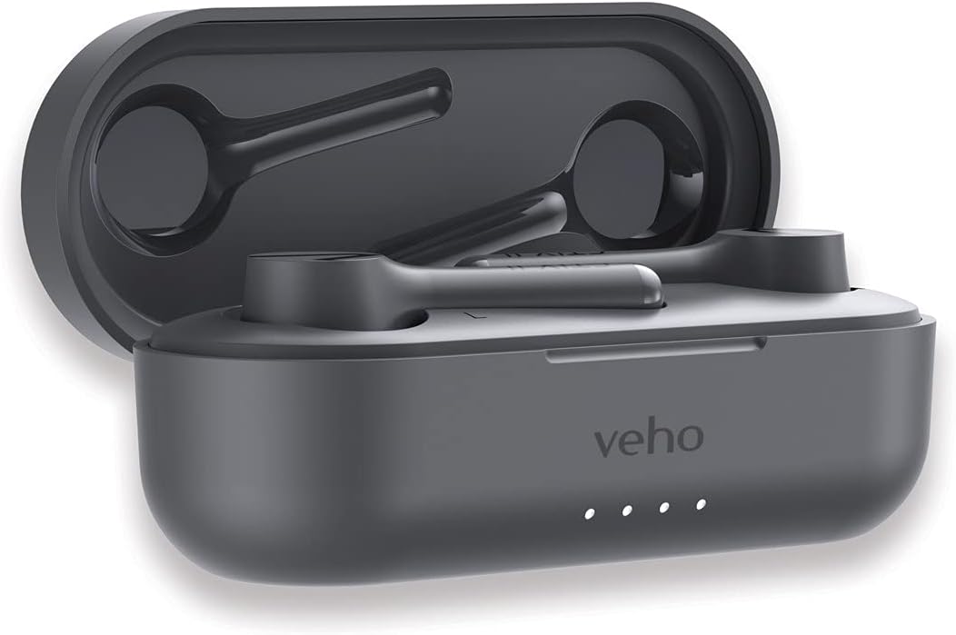 Veho STIX II True Wireless Earphones – Platinum Grey | VEP-212-STIX2-G