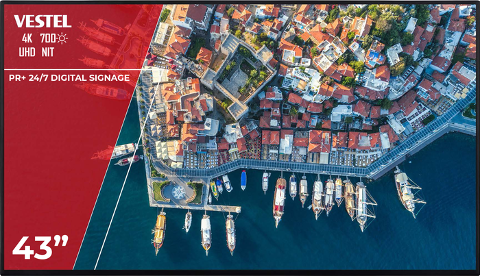 Vestel PR43D-4H 43" High-Brightness 4K Android Digital Signage Display - Open Box Digital Signage Display Vestel