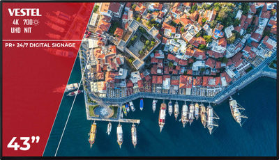 Vestel PR43D-4H 43" High-Brightness 4K Android Digital Signage Display Vestel Android Digital Signage Vestel
