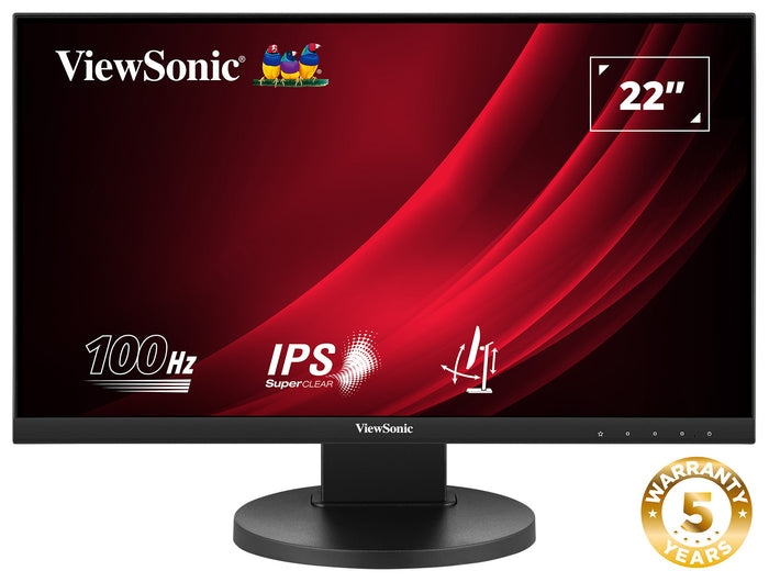 ViewSonic VG2208A 22” Full HD 100Hz Ergonomic Monitor with USB Hub Desktop Monitor ViewSonic