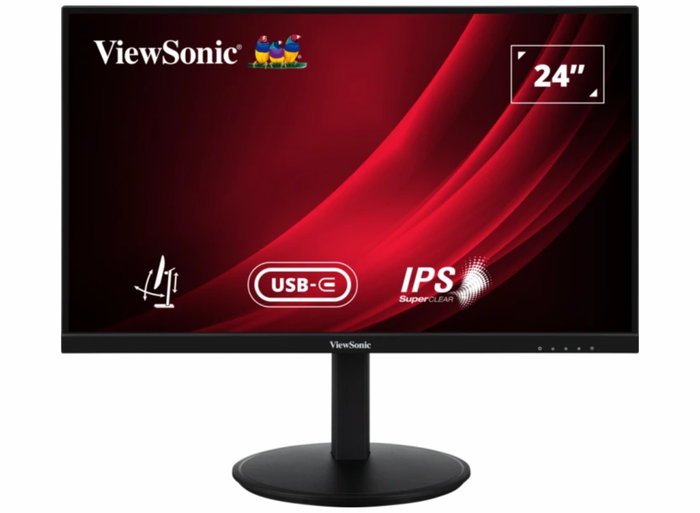 ViewSonic VG2409-MHDU-2 24” 100Hz 4ms Full HD Ergonomic IPS Monitor with USB-C Hub Desktop Monitor ViewSonic