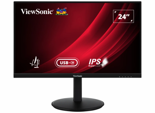 ViewSonic VG2409-MHDU-2 24” 100Hz 4ms Full HD Ergonomic IPS Monitor with USB-C Hub Desktop Monitor ViewSonic