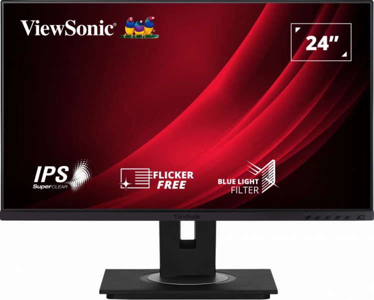 ViewSonic VG2448A-2 24" SuperClear® IPS Frameless Monitor with Advanced Ergonomics Desktop Monitor ViewSonic