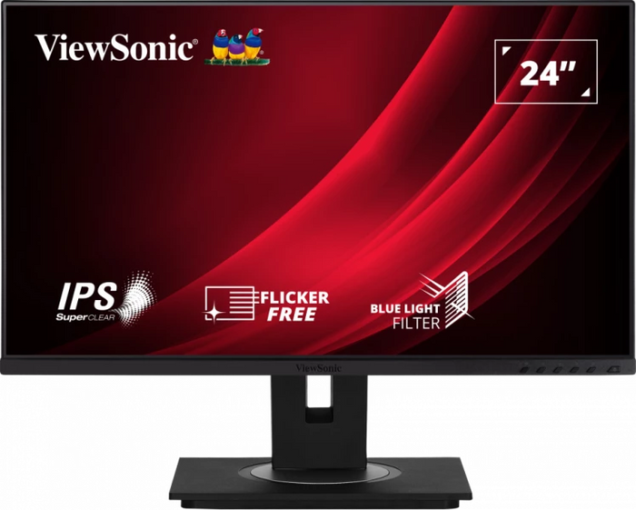ViewSonic VG2448A-2 24" SuperClear® IPS Frameless Monitor with Advanced Ergonomics Desktop Monitor ViewSonic