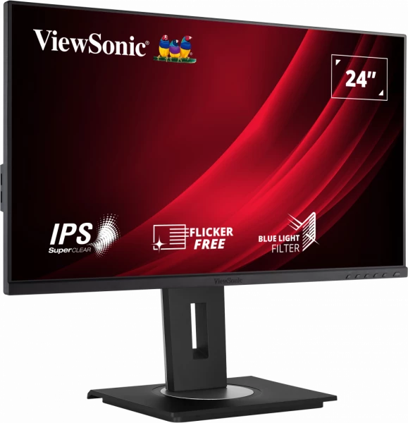 ViewSonic VG2448A-2 24" SuperClear® IPS Frameless Monitor with Advanced Ergonomics Desktop Monitor ViewSonic