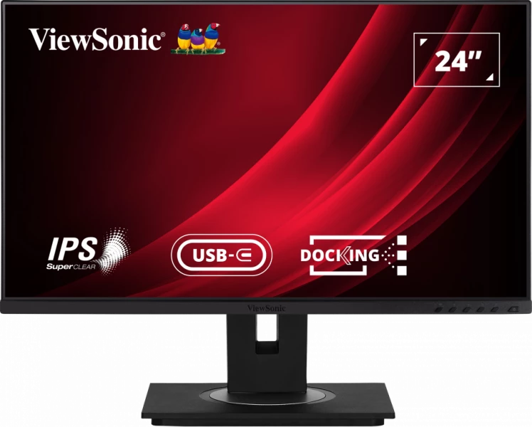 ViewSonic VG2456 24” Docking Monitor featuring USB Type-C and Ethernet Desktop Monitor ViewSonic