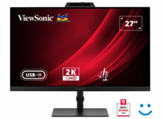 ViewSonic VG2741V-2K 27” 120Hz 4ms QHD USB-C Video Conferencing Monitor with Webcam Desktop Monitor ViewSonic