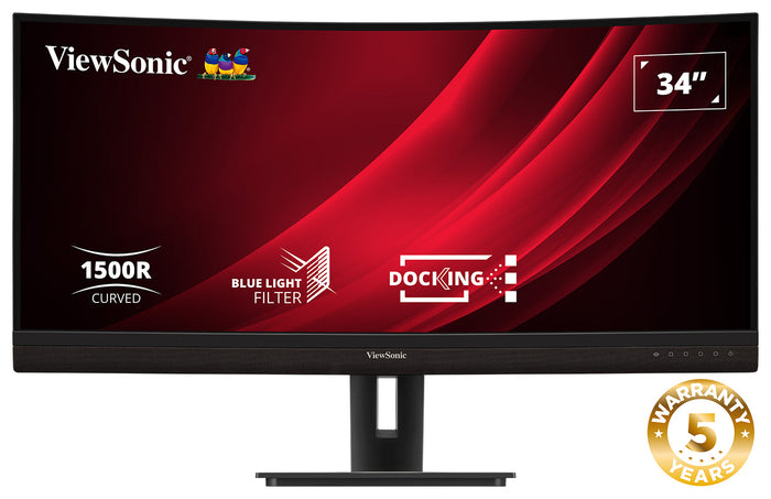 ViewSonic VG3456C 34" 100Hz UWQHD Curved Docking Monitor Desktop Monitor ViewSonic