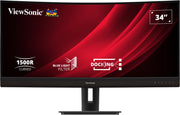 ViewSonic VG3456C 34" 100Hz UWQHD Curved Docking Monitor Desktop Monitor ViewSonic