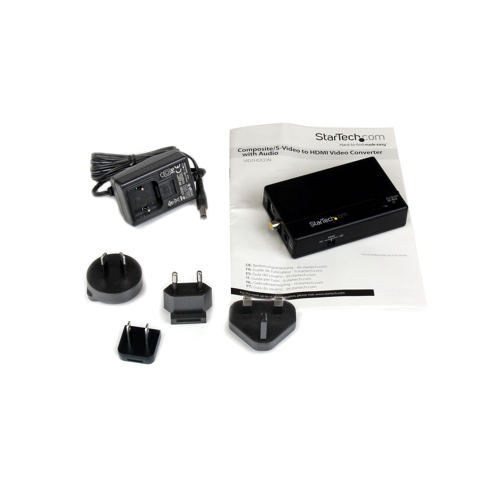 Startech Composite and S-Video to HDMI Converter with Audio - TAA | VID2HDCON Video Signal Converter Startech