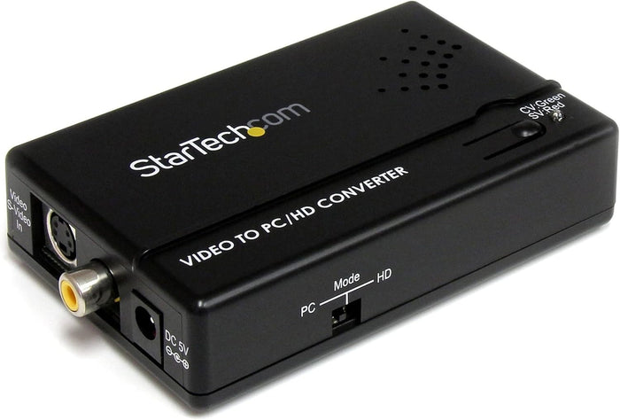 StarTech Composite and S-Video to VGA Video Scan Converter | VID2VGATV2 Video Signal Converter Startech