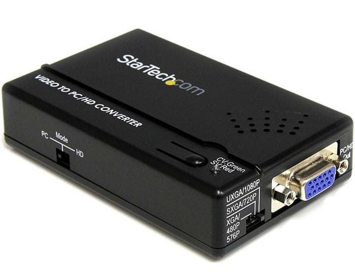 StarTech Composite and S-Video to VGA Video Scan Converter | VID2VGATV2 Video Signal Converter Startech