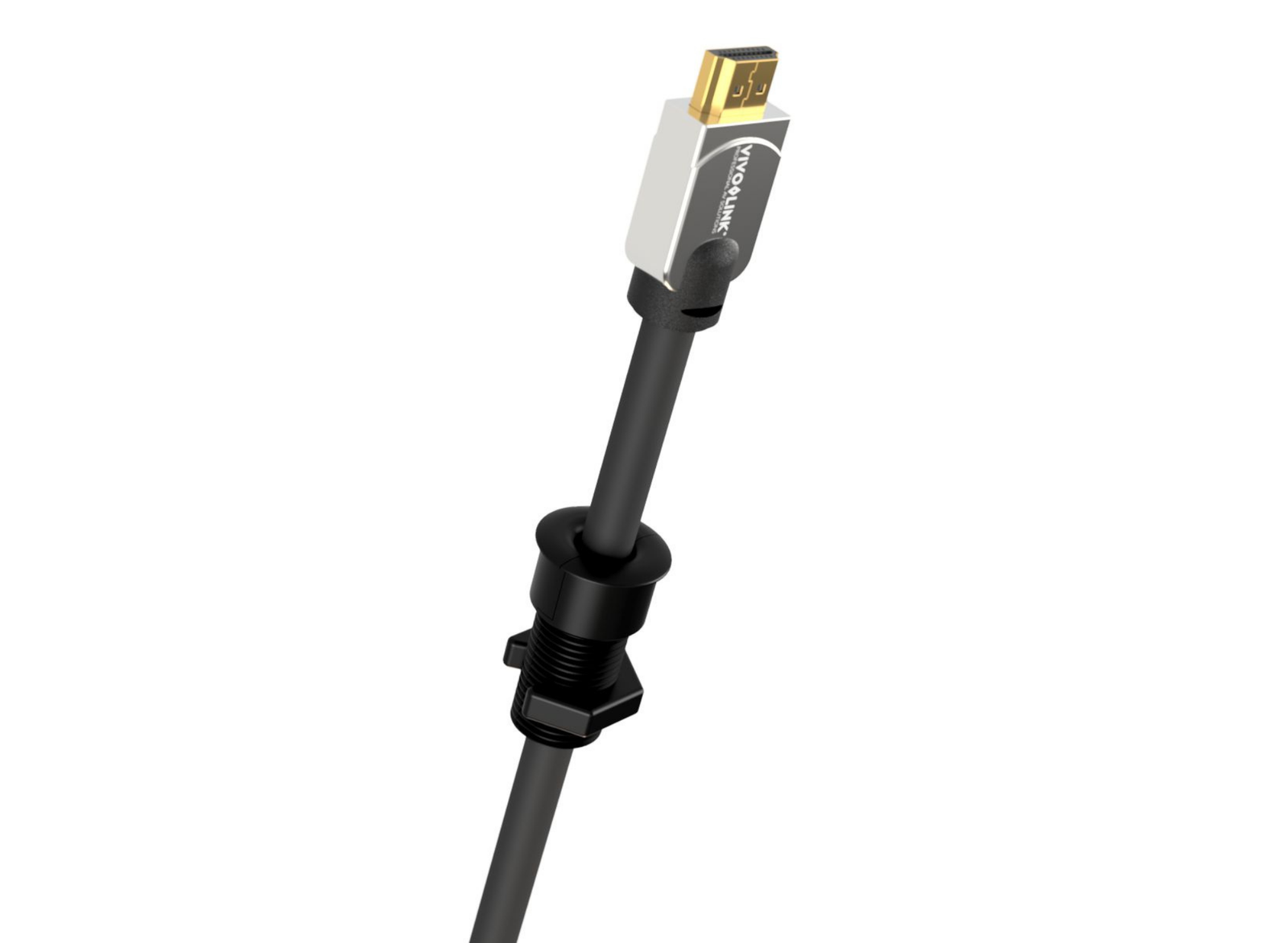 Vivolink Desk Cable Grommet, Black Aluminum, Large for Up to 55mm Desk Plates | VLDG22L-B Cable Accessory Vivolink