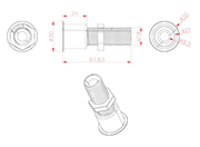 Vivolink Desk Cable Grommet, Black Aluminum, Large for Up to 55mm Desk Plates | VLDG24L-B Cable Accessory Vivolink