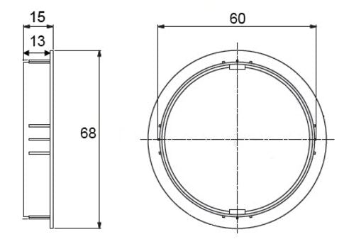 Vivolink Desk Grommet, 60mm Aluminum Cable Organizer for Conference Tables | VLDG60 Cable Accessory Vivolink