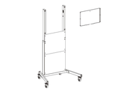 Vivolink FlexiLift Mobile Display Stand with 4" Casters – Fits Up to 75" Screens | VLFS-FLEXI Mobile Trolley Vivolink