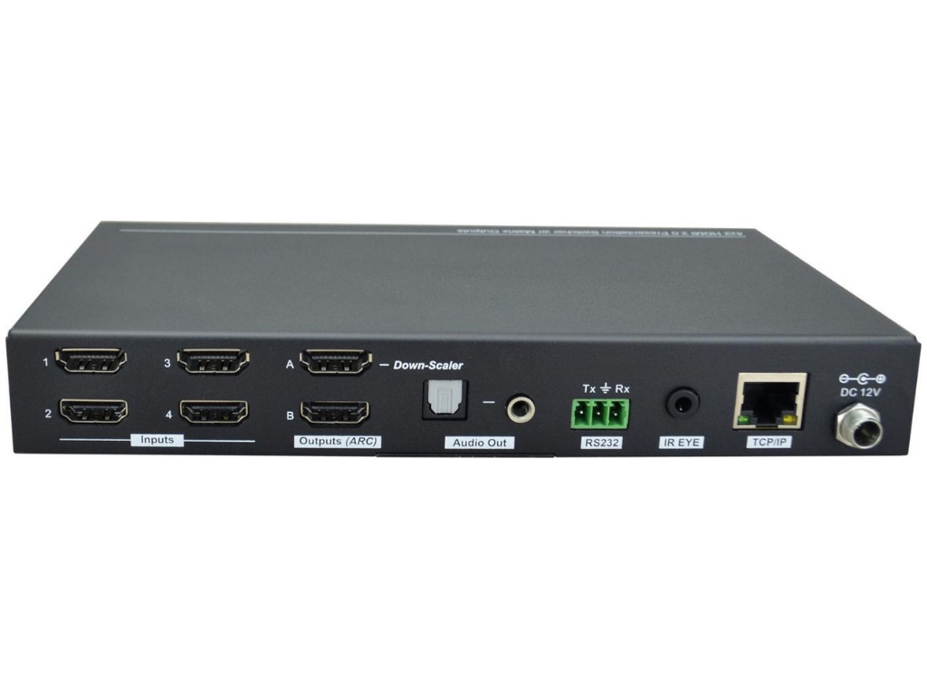 Vivolink HDMI 2.0 4x2 4K@60Hz 18Gbps HDCP 2.2 SPDIF | VLHDMIMAT4X2RS Matrix Switcher Vivolink