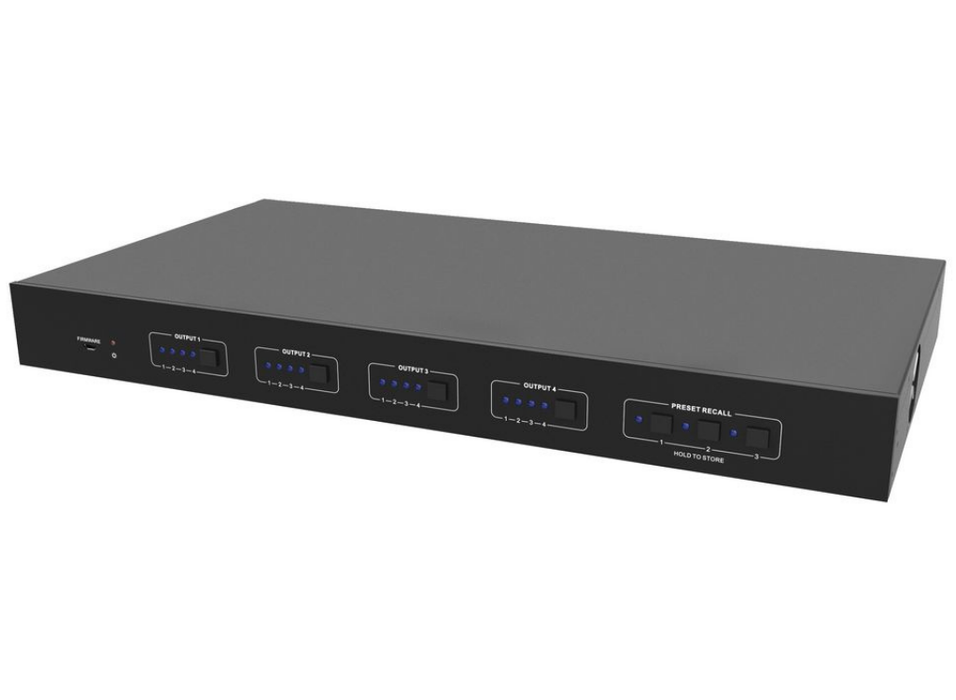 Vivolink Matrix Switcher 4x4 w/ 1 HDMI + 3 HDBaseT Out | VLHDMIMAT4X431 Matrix Switcher Vivolink