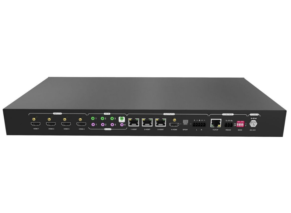 Vivolink Matrix Switcher 4x4 w/ 1 HDMI + 3 HDBaseT Out | VLHDMIMAT4X431 Matrix Switcher Vivolink