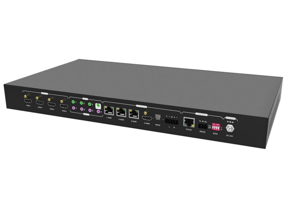 Vivolink Matrix Switcher 4x4 w/ 1 HDMI + 3 HDBaseT Out | VLHDMIMAT4X431 Matrix Switcher Vivolink
