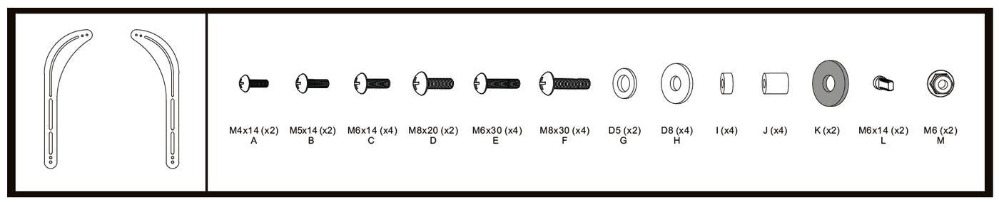 Vivolink Soundbar Mount for 32"–70" Displays, Steel Construction, 15kg Capacity | VLMSB3270 Speaker Mounts Vivolink