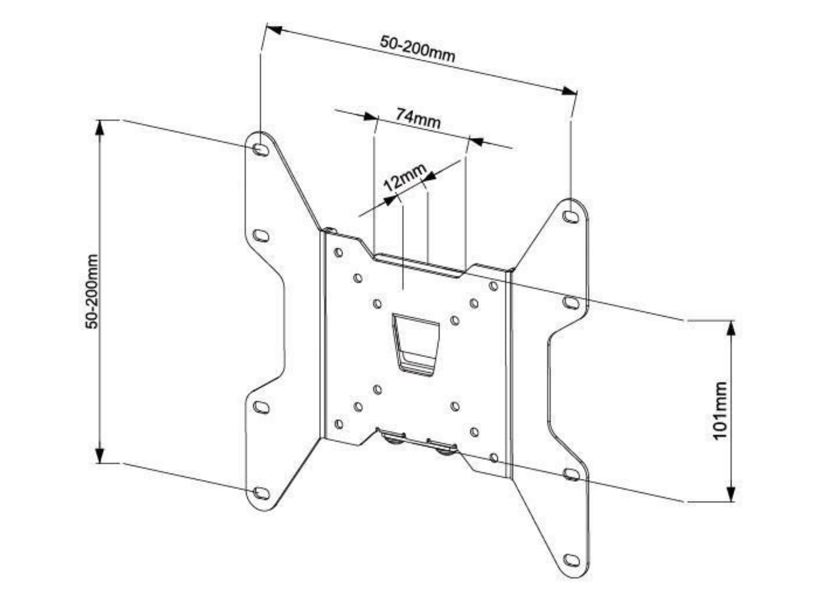 Vivolink Pro Small Fixed Wall Mount, For 13"-37" Screens, Max 35 kg | VLMW1337 Wall Mount Bracket Vivolink
