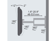 Vivolink Pro Medium Wall Mount with Arm For Up To 55" Screens | VLMW2355A Wall Mount Bracket Vivolink