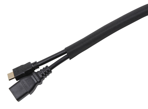 Vivolink Self-Wrapping Cable Sock, 25m Roll, Ø10mm, Black | VLSC102500B Cable Sleeves Vivolink
