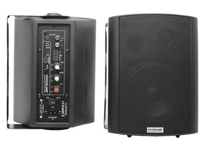 Vivolink Active Speaker Set 2x30W 5.25" Wall-Mount Stereo Speakers – Black | VLSP65AB Loudspeaker Vivolink