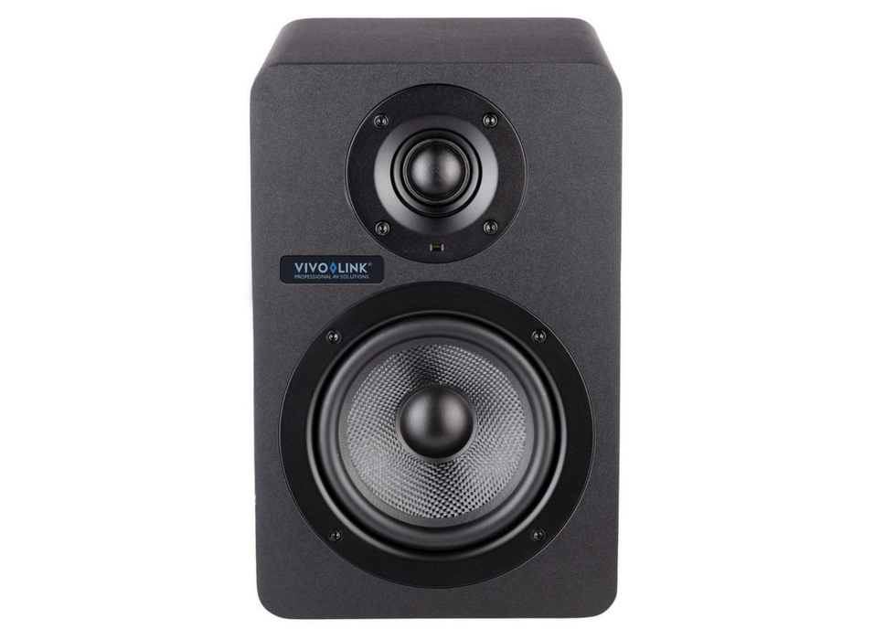 Vivolink Studio 70 Active 2-Way Bi-Amplified Speaker – Black | VLSP70 Loudspeaker Vivolink