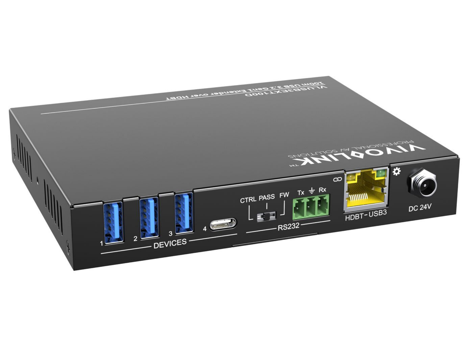 Vivolink 100m USB 3.2 Gen1 Extender over HDBaseT Receiver | VLUSB3EXT100D AV Extender Vivolink