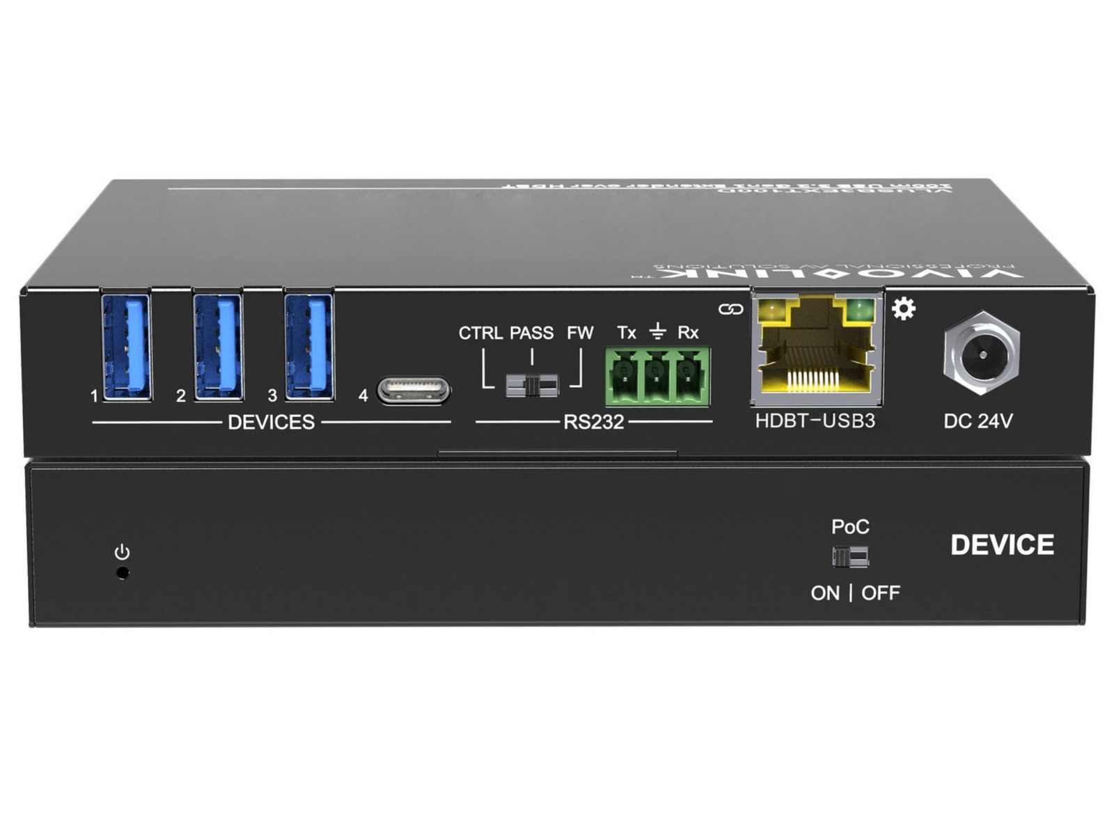 Vivolink 100m USB 3.2 Gen1 Extender over HDBaseT Receiver | VLUSB3EXT100D AV Extender Vivolink