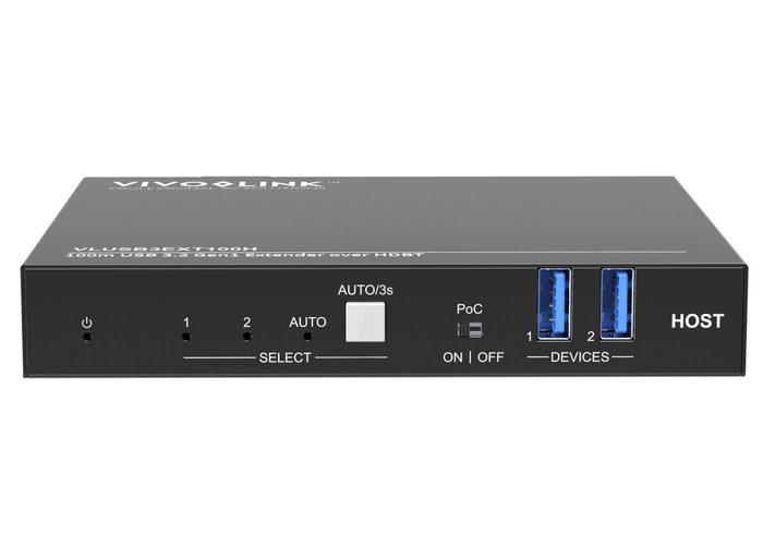 Vivolink 100m USB 3.2 Gen1 Extender over HDBaseT Host | VLUSB3EXT100H AV Extender Vivolink
