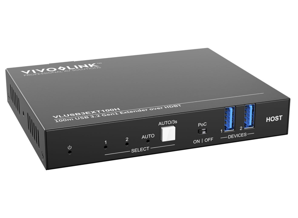 Vivolink 100m USB 3.2 Gen1 Extender over HDBaseT Host | VLUSB3EXT100H Vivolink KVM Extender Vivolink