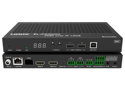 Vivolink JPEG2000 4K60 HDR AV-over-IP Encoder with KVM & eARC/ARC | VLVWIP2000-ENC Vivolink KVM Extender Vivolink